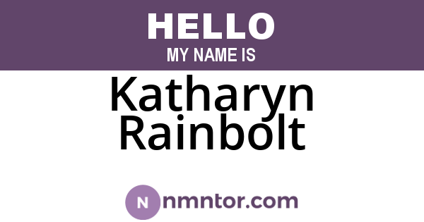 Katharyn Rainbolt