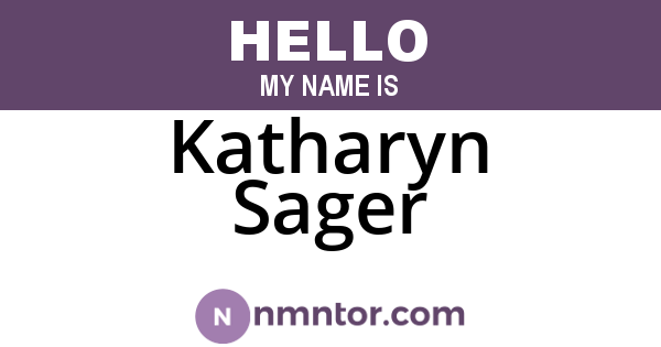 Katharyn Sager
