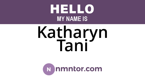 Katharyn Tani