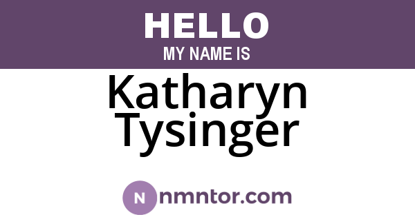Katharyn Tysinger