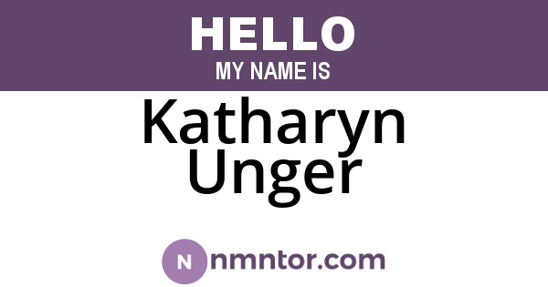 Katharyn Unger