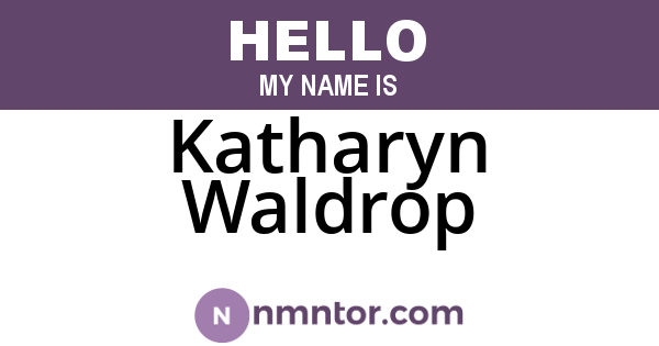 Katharyn Waldrop
