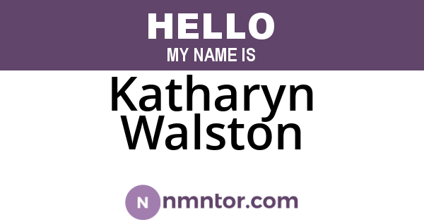 Katharyn Walston