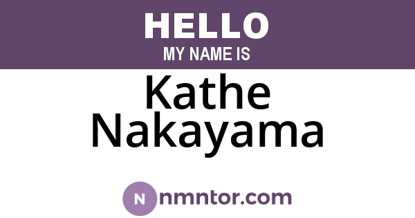 Kathe Nakayama