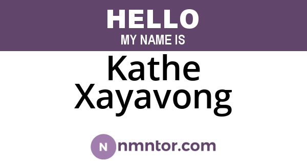 Kathe Xayavong