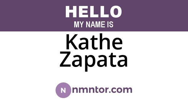 Kathe Zapata