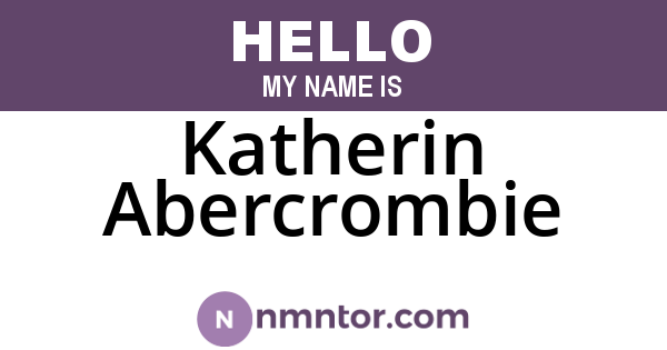 Katherin Abercrombie