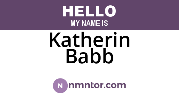 Katherin Babb