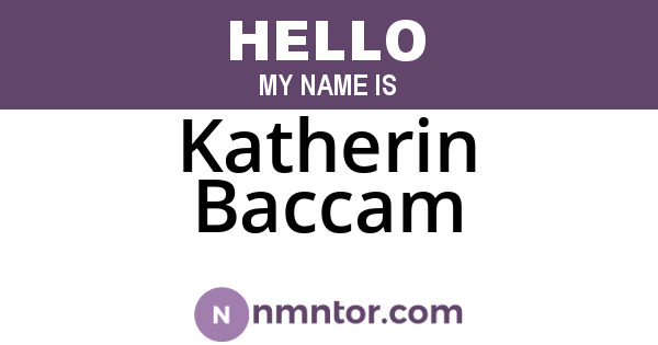 Katherin Baccam