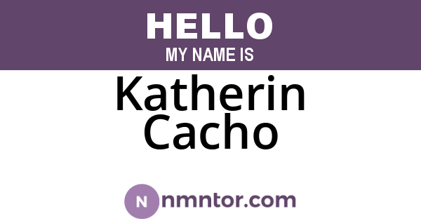 Katherin Cacho