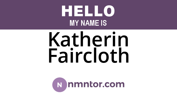 Katherin Faircloth