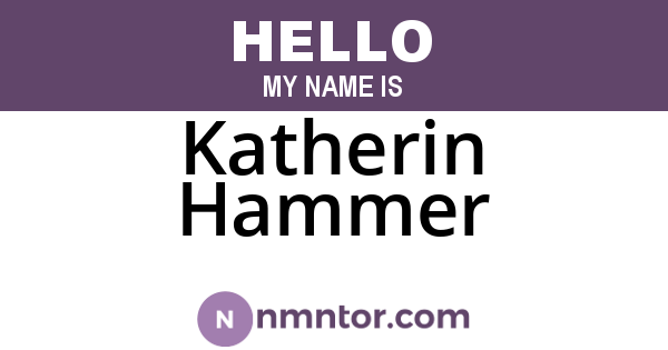 Katherin Hammer
