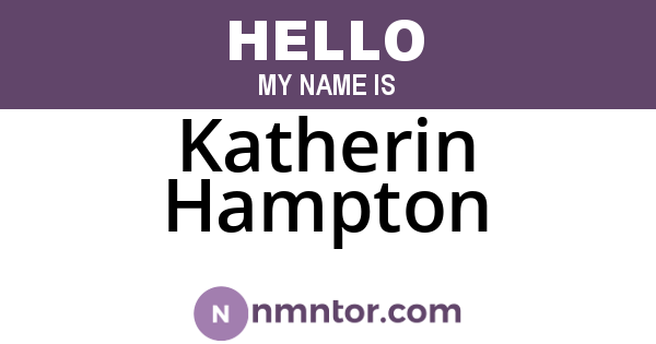 Katherin Hampton