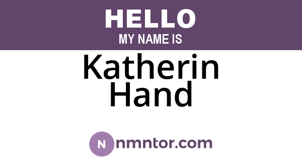 Katherin Hand