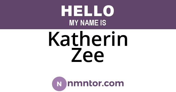 Katherin Zee