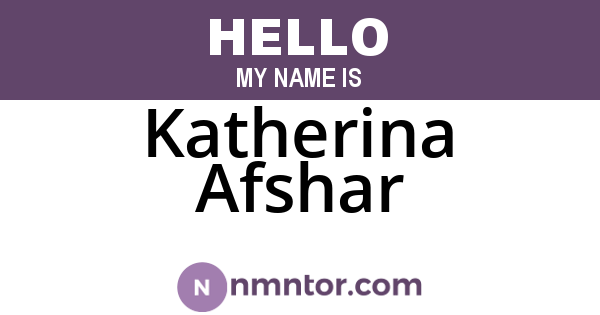 Katherina Afshar