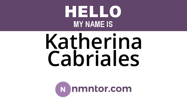 Katherina Cabriales