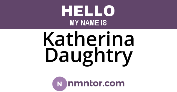 Katherina Daughtry