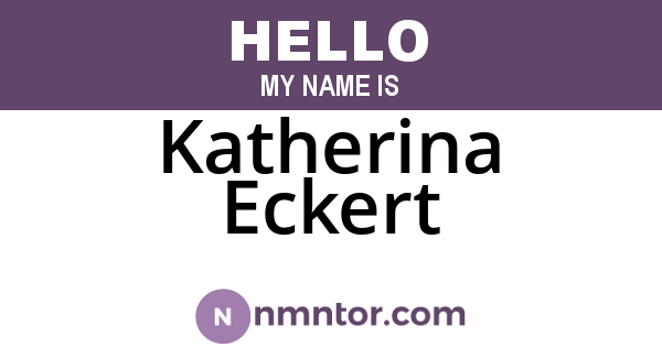 Katherina Eckert