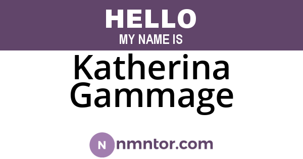 Katherina Gammage