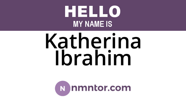 Katherina Ibrahim