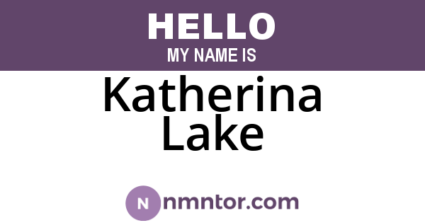 Katherina Lake