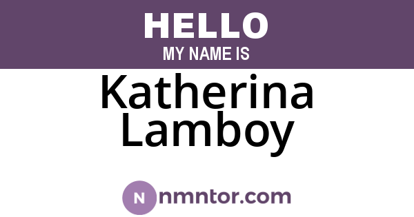 Katherina Lamboy