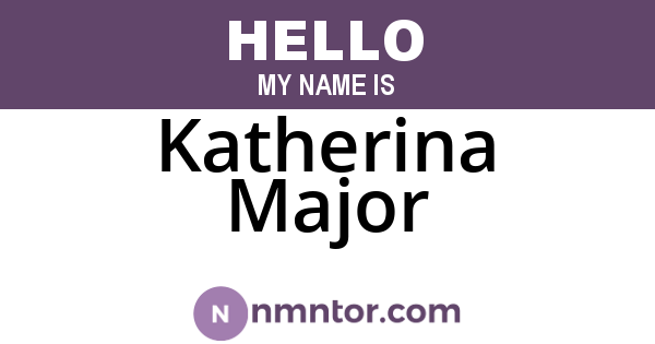 Katherina Major