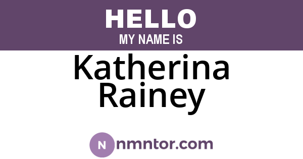 Katherina Rainey