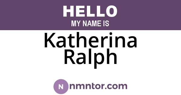 Katherina Ralph