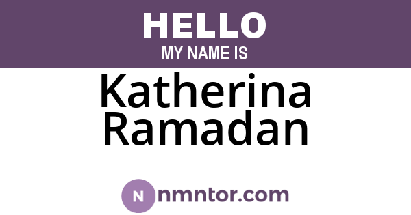 Katherina Ramadan