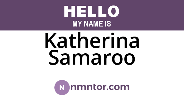 Katherina Samaroo
