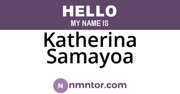 Katherina Samayoa