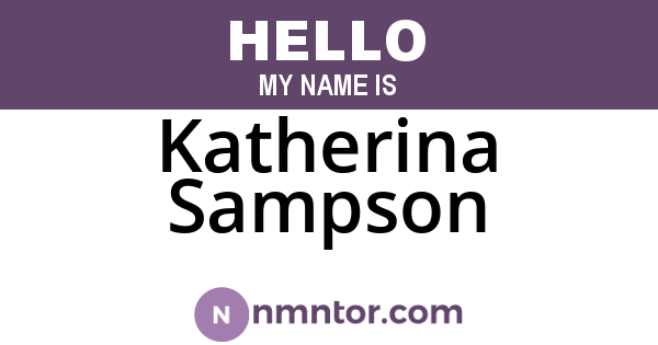 Katherina Sampson