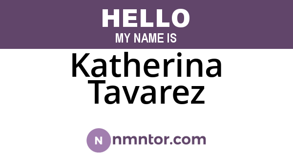 Katherina Tavarez