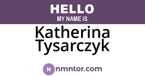 Katherina Tysarczyk