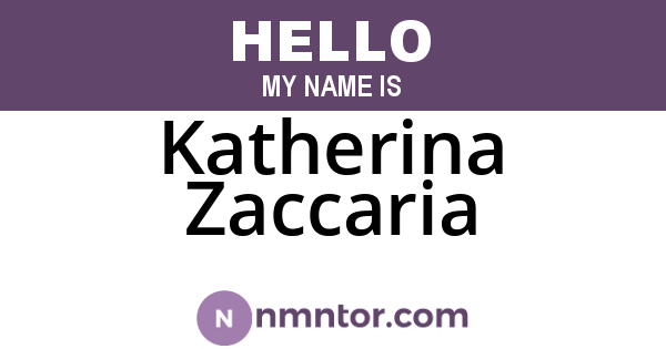 Katherina Zaccaria