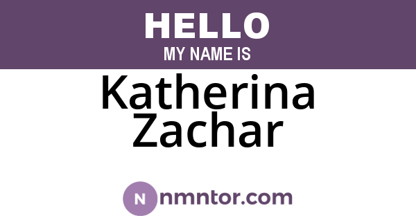 Katherina Zachar