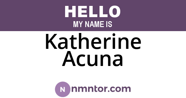 Katherine Acuna