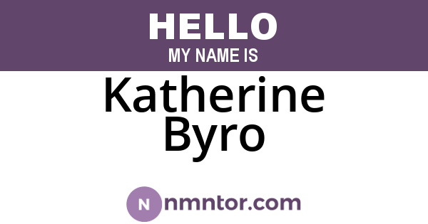 Katherine Byro