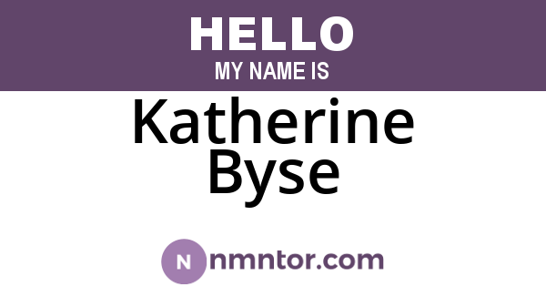 Katherine Byse