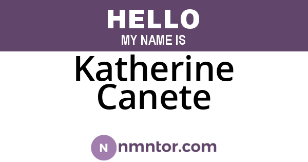 Katherine Canete