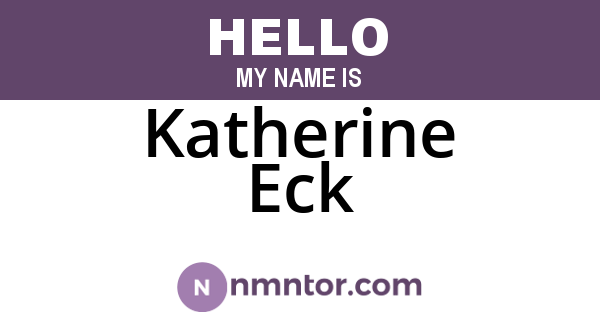 Katherine Eck