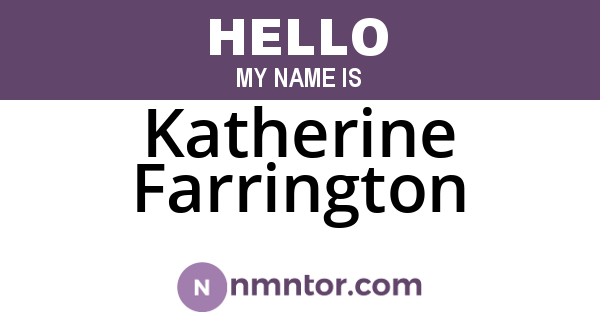 Katherine Farrington
