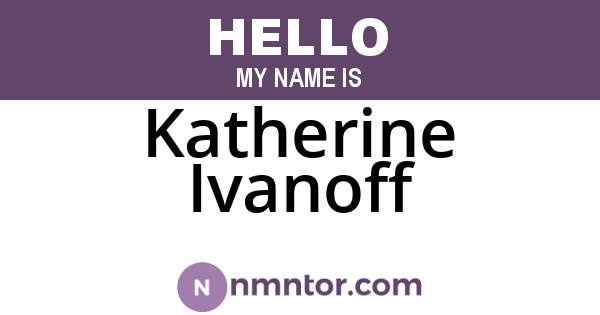 Katherine Ivanoff