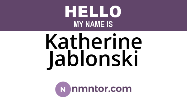 Katherine Jablonski