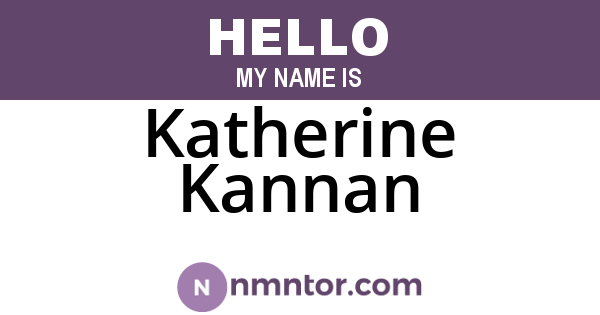 Katherine Kannan