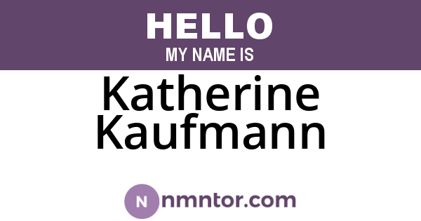 Katherine Kaufmann