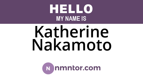 Katherine Nakamoto
