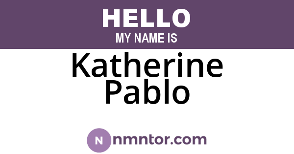 Katherine Pablo